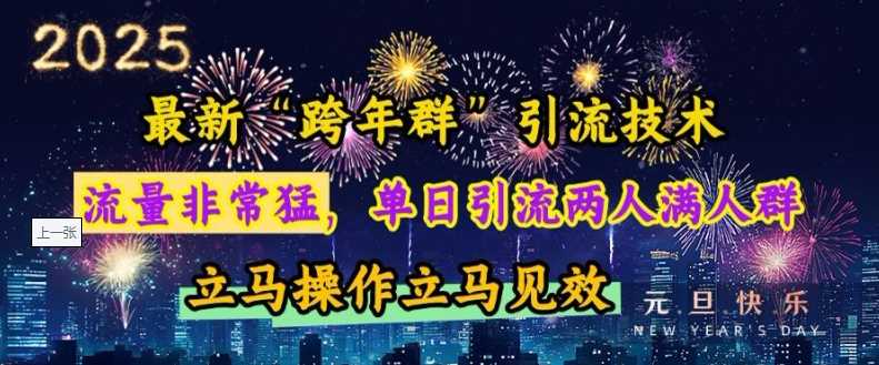 最新跨年群引流揭秘:单日引流两人满人群,立马操作见效-山林科技社