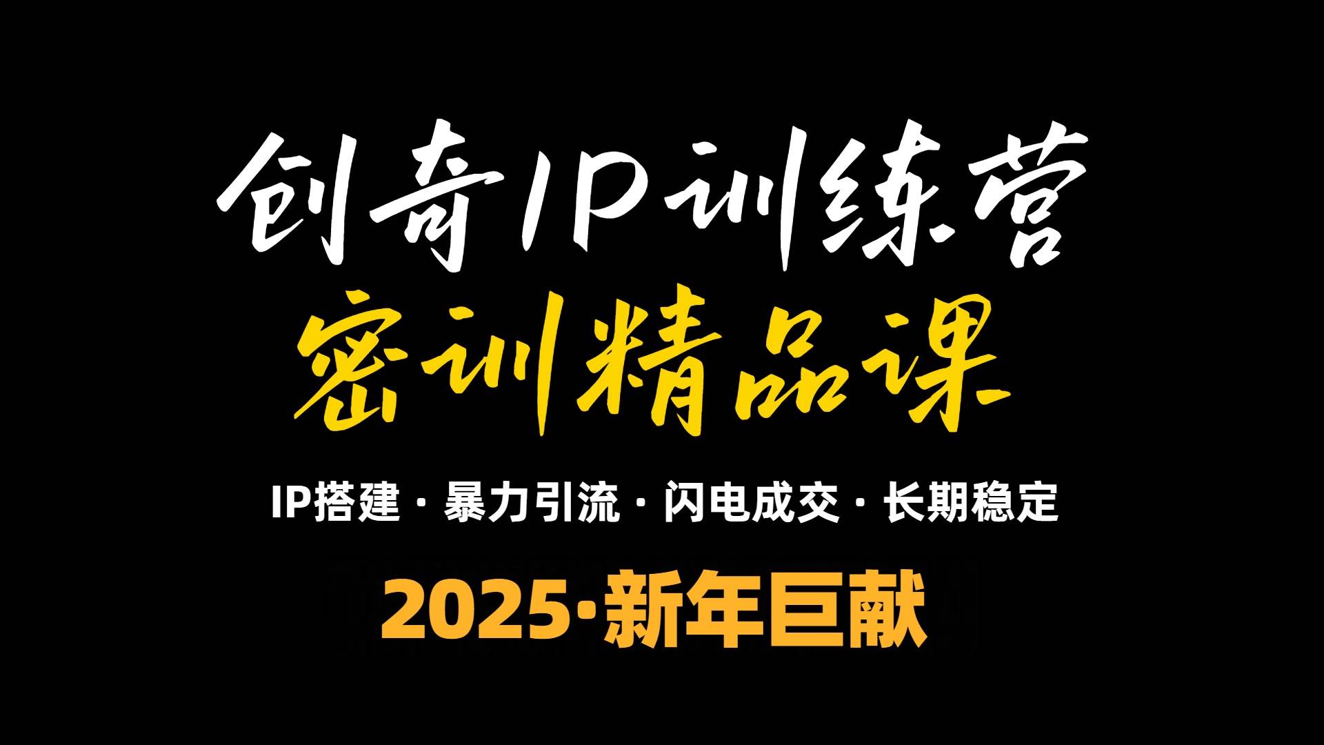 2025年知识付费IP训练营：小白避坑指南，年赚百万的暴力引流与闪电成交技巧-山林科技社