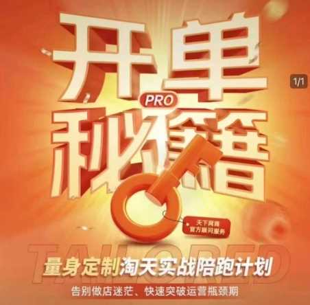 淘宝开单秘籍PRO：量身定制淘天实战陪跑计划，告别做店迷茫，快速突破运营瓶颈期-山林科技社