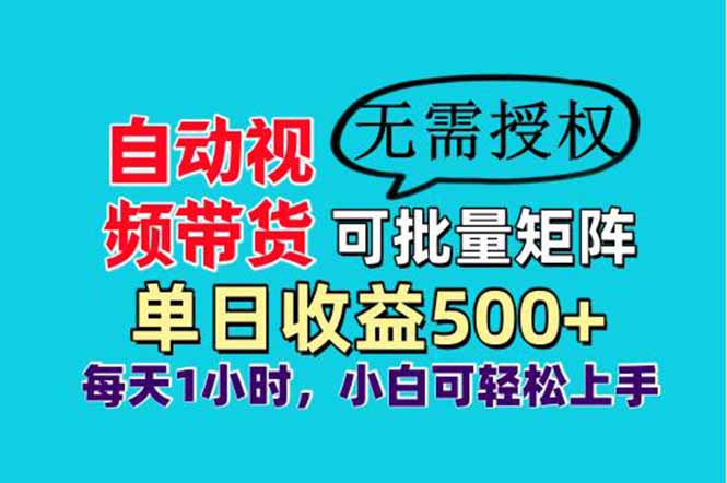 （14229期）自动视频带货，工作室可批量矩阵放大，轻松实现睡后收益每天500+！_山林科技社-山林科技社