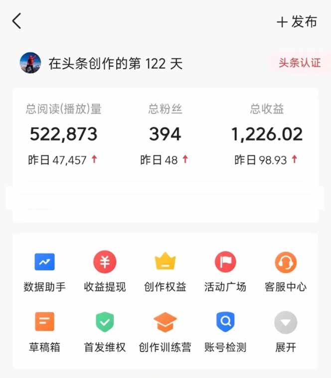 （14635期）头条号托管躺赚项目，长期稳定，可做五年，每天十分钟，收益几百块_山林科技社