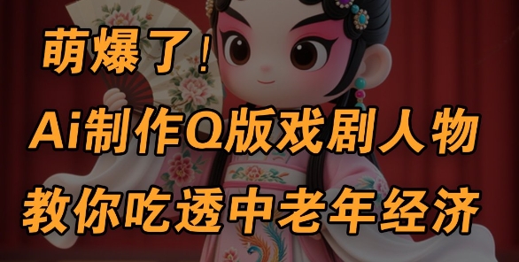 用Ai制作Q版戏剧人物，手把手教你吃透中老年经济，5分钟一个成品，多渠道变现！——山林科技社-山林科技社