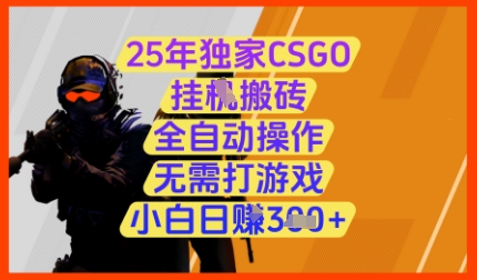 25年独家CSGO挂G搬砖，全自动操作，无需打游戏，小白日入3张+【揭秘】！——山林科技社-山林科技社