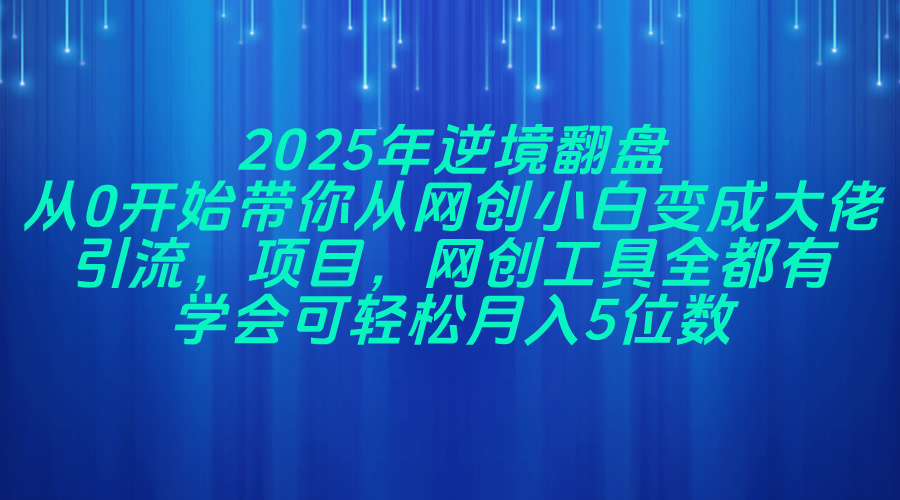 （14473期）2025年逆境翻盘，从0开始带你从网创小白变成大佬！_山林科技社-山林科技社