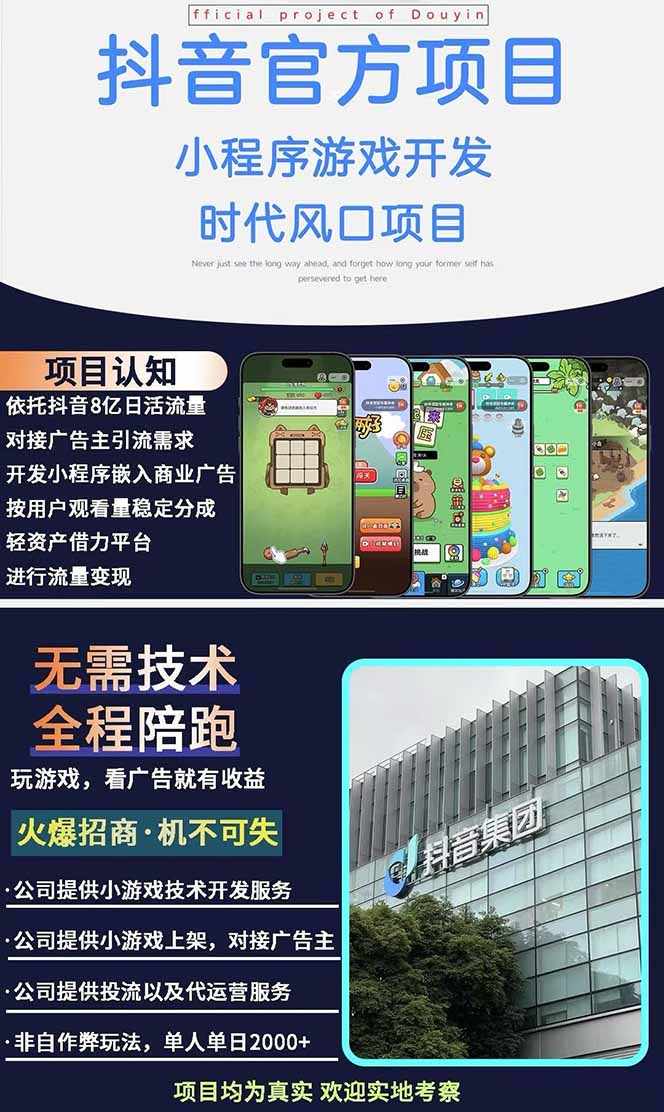 （14512期）2025最热抖音官方项目 Ai时代风口项目小程序游戏开发 实测单个游戏日收…_山林科技社