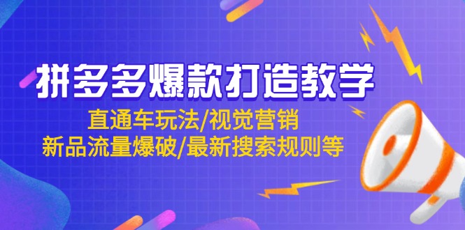 （14681期）拼多多爆款打造教学：直通车玩法/视觉营销/新品流量爆破/最新搜索规则等！_山林科技社-山林科技社