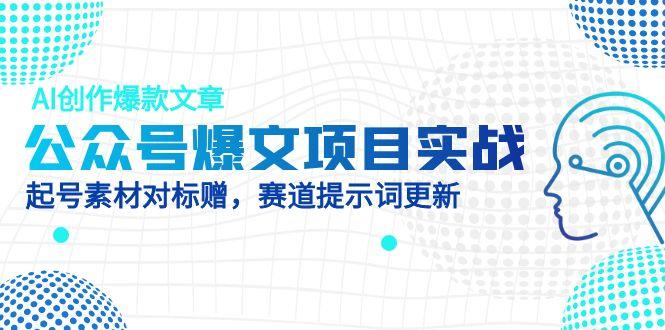 （14709期）公众号爆文项目实战，AI创作爆款文章，起号素材对标赠（附赛道AI提示词）！_山林科技社-山林科技社