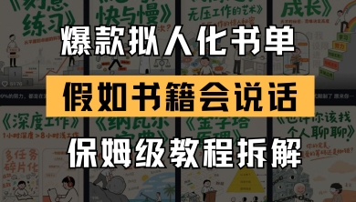 最新爆款拟人化书单玩法，假如书籍会说话，保姆级教程！——山林科技社-山林科技社