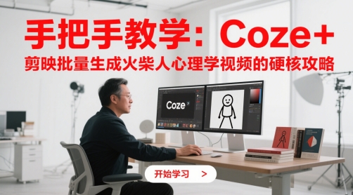手把手教学：Coze + 剪映批量生成火柴人心理学视频的硬核攻略！——山林科技社-山林科技社