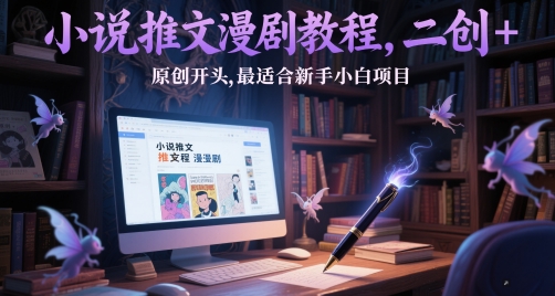 小说推文漫剧教程，二创+原创开头，最适合新手小白项目！——山林科技社-山林科技社