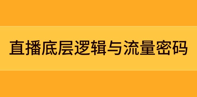 （14695期）直播底层逻辑与流量密码：定位模型+案例拆解，急速流承接与数据优化全攻略！_山林科技社-山林科技社