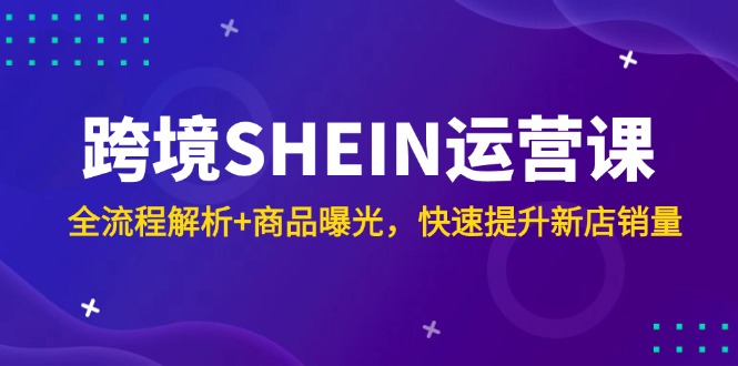 （14832期）跨境SHEIN运营课，全流程解析+商品曝光，快速提升新店销量！_山林科技社-山林科技社