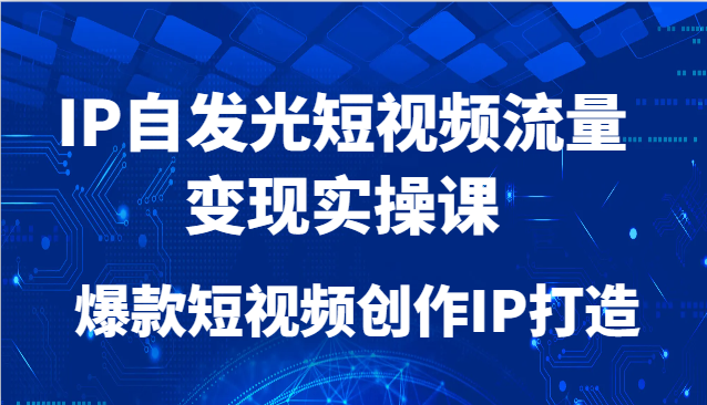 IP自发光短视频流量变现实操课，爆款短视频创作IP打造！_山林科技社-山林科技社