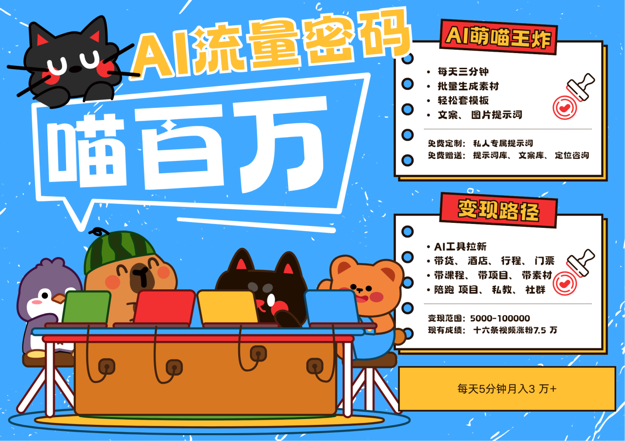 AI+宠物+旅行，2025最火流量密码 轻松用AI宠物做文旅账号，N种变现渠道月入五位数！_山林科技社-山林科技社