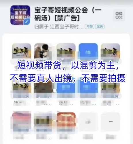 宝子哥头部团队短视频带货，以混剪为主，不需要真人出镜，不需要拍摄【更新】！——山林科技社-山林科技社
