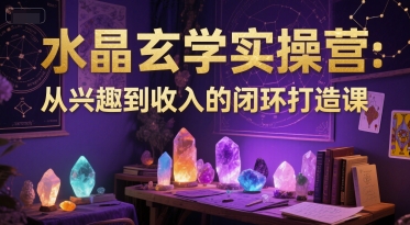 水晶玄学实操营：从兴趣到收入的闭环打造课！——山林科技社-山林科技社