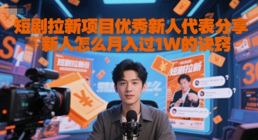 短剧拉新项目优秀新人代表分享新人怎么月入过1W的诀窍！——山林科技社-山林科技社