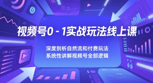 视频号0-1实战玩法线上课，深度剖析自然流和付费玩法，统性讲解视频号全部逻辑！——山林科技社-山林科技社