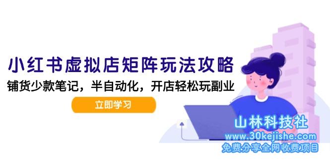 （15120期）小红书虚拟店矩阵玩法-更新，AI批量制作笔记，半自动化运营日发20笔记攻略_山林科技社-山林科技社