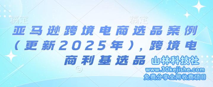 亚马逊跨境电商选品案例(更新2025年7月)，跨境电商利基选品——山林科技社-山林科技社