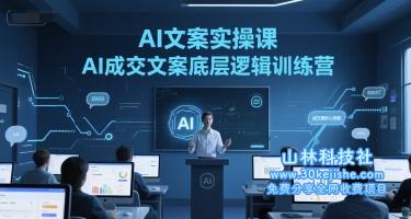 AI文案实操课，AI成交文案底层逻辑训练营——山林科技社-山林科技社
