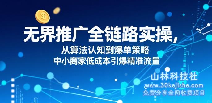 ​无界推广全链路实操，从算法认知到爆单策略，中小商家低成本引爆精准流量——山林科技社-山林科技社