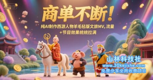商单不断！纯AI制作西游人物羊毛毡版文旅MV，流量+节目效果统统拉满——山林科技社-山林科技社
