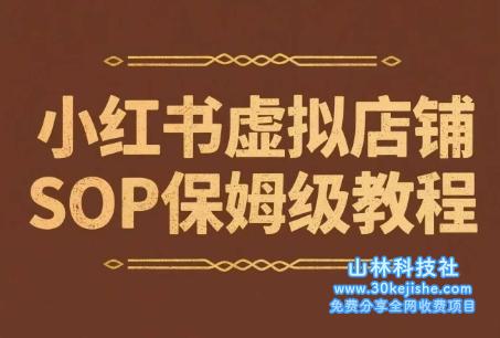 小红书虚拟店铺SOP保姆级教程，​通过在小红书开店卖学科类资料变现——山林科技社-山林科技社