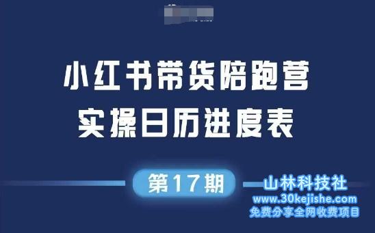 小红书第17期带货陪跑营，不囤货，无不直播，无不投流，通过选品+笔记内容+测品+笔记铺量+矩阵运营打爆款——山林科技社-山林科技社