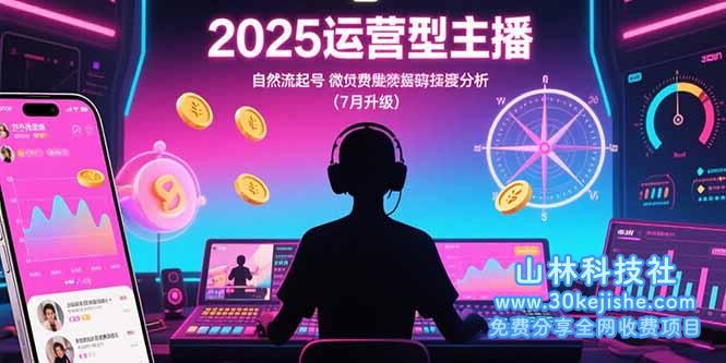 （15508期）2025运营型主播：自然流起号，微付费投放技巧，罗盘数据深度解析(7月更新)_山林科技社-山林科技社