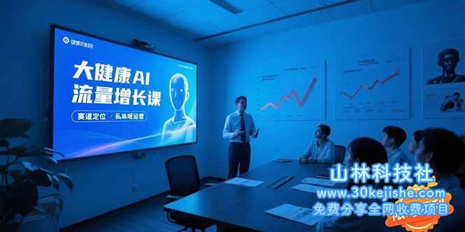 （15396期）大健康AI流量增长课8.0，赛道定位方法论，AI数字人内容生产，私域转化运营_山林科技社-山林科技社