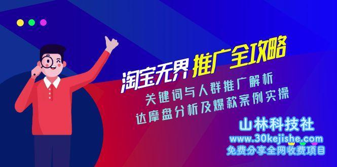 （15127期）淘宝无界推广全攻略，关键词与人群推广解析，达摩盘分析及爆款案例实操_山林科技社-山林科技社