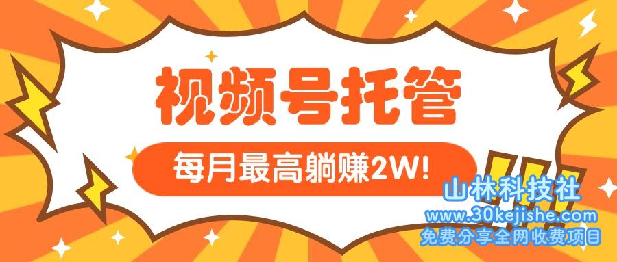 （15331期）【视频号托管 】我提供视频，你每天５分钟复制发布，最高月入1W_山林科技社-山林科技社