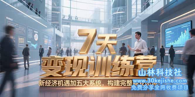 （15200期）7天咨询师变现训练营，新经济机遇加五大系统，构建完整商业闭环_山林科技社-山林科技社