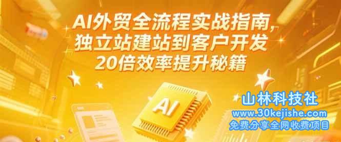 AI外贸全流程实战指南，独立站建站到客户开发，20倍效率提升秘籍(更新6月)_山林科技社-山林科技社