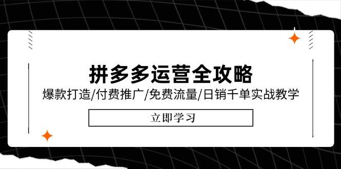 拼多多运营全攻略，爆款打造/付费推广/免费流量/日销千单实战教学/6月更新！_山林科技社-山林科技社
