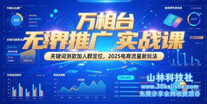 （15192期）万相台无界推广实战课，关键词测款加人群定位，2025电商流量新玩法_山林科技社-山林科技社