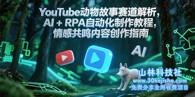 （15174期）YouTube动物故事赛道解析，AI+RPA自动化制作教程，情感共鸣内容创作指南_山林科技社-山林科技社