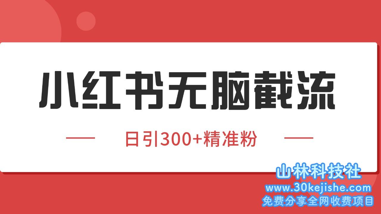 小红书截流同行客源，独家野路子获客玩法 日引200+暴力获客_山林科技社-山林科技社