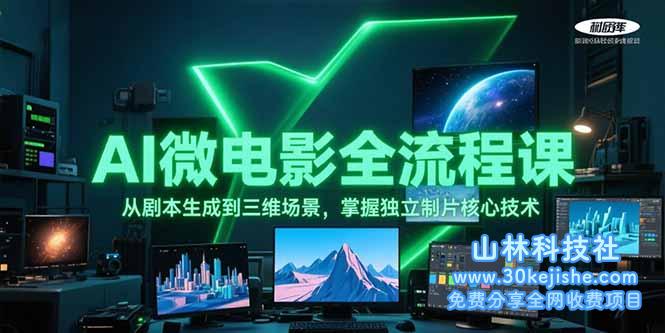 （15195期）AI微电影全流程课，从剧本生成到三维场景，掌握独立制片核心技术_山林科技社-山林科技社