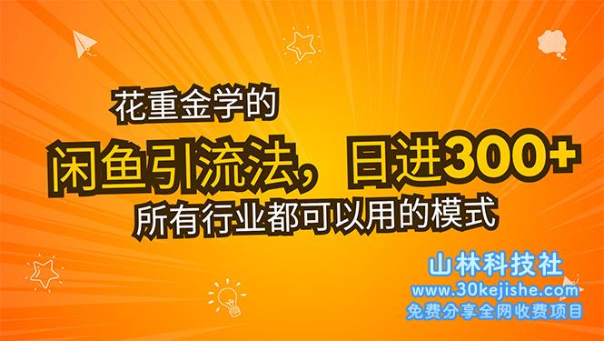 （15545期）花重金学的闲鱼引流法，日引流300+创业粉，看完这节课瞬间不想上班了_山林科技社-山林科技社