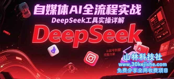 自媒体AI全流程实战，DeepSeek工具实操详解，从起号到变现完整方案_山林科技社-山林科技社