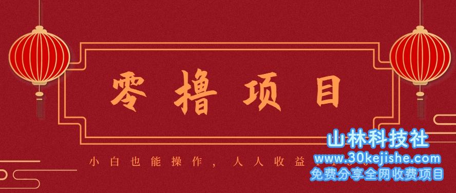 分享一个零撸项目，超简单副业小白必看，人人收益¥150（附渠道）_山林科技社-山林科技社