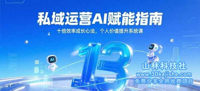 私域运营AI赋能指南，十倍效率成长心法，个人价值提升系统课_山林科技社-山林科技社