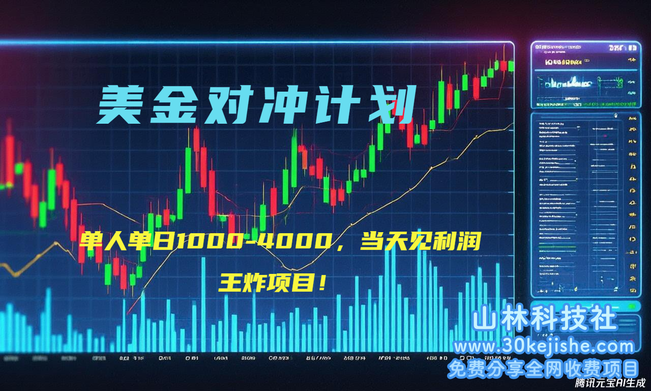 （15333期）2025年最暴力项目“美金先登计划”最新最强对冲战法，每日实际收益1K-4K_山林科技社-山林科技社