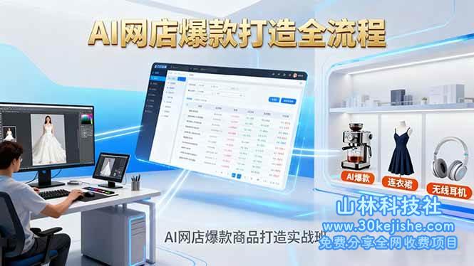 (第101期)AI网店爆款商品打造实战班:AI技术实现商品图智能处理,快速搭建AI网店!-山林科技社