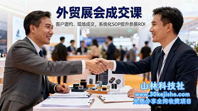 (第115期)外贸展会成交课,含目标制定、客户邀约、现场成交,系统化SOP提升参展ROI!-山林科技社