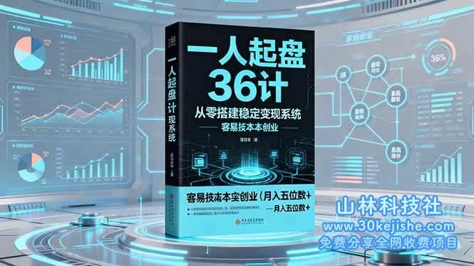 （第99期）一人起盘36计：从零搭建稳定变现系统，实现低成本创业，月入五位数！-山林科技社