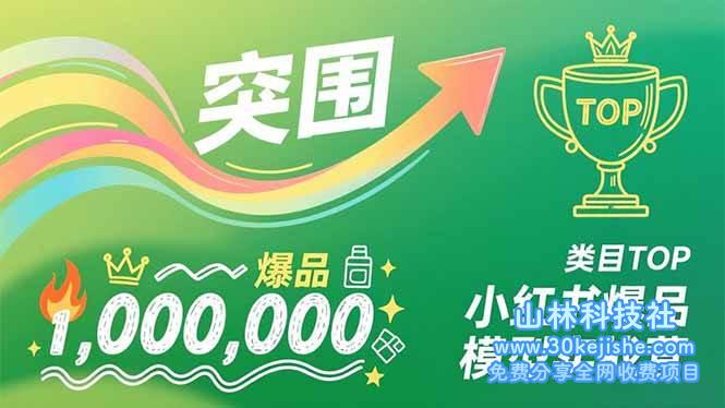 （第211期）小红书爆品模型实战营，从新品突围到成为类目TOP，可复制路径，打造多个营收百万级爆品！-山林科技社