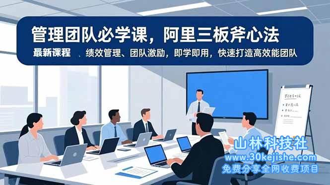（第107期）管理团队必学课，阿里三板斧心法、绩效管理、团队激励，即学即用，快速打造高效能团队！-山林科技社